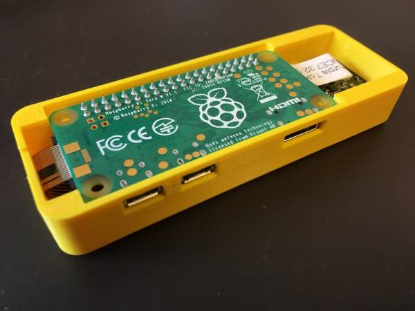 Boitier Raspberry Pi Zéro ouvert